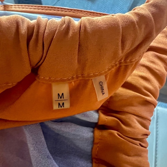 Never Worn! Elie Tahari Copper & Violet Silk Halter Tie Neck Blouse - Medium - Picture 13 of 15